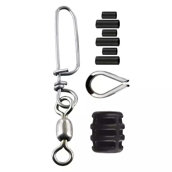 Scotty Mini Snapper Release, 18" Leader with Cable Snap - Small, BLACK
