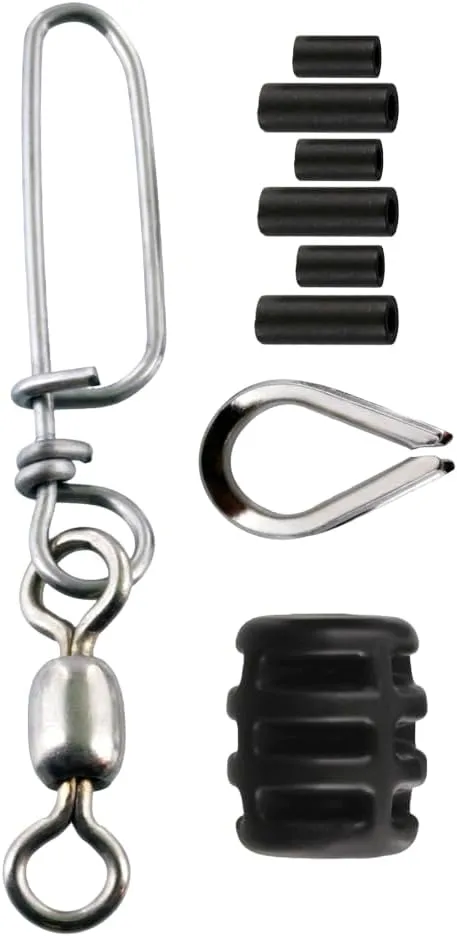 Scotty Mini Snapper Release, 18" Leader with Cable Snap - Small, BLACK
