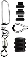 Scotty Mini Snapper Release, 18" Leader with Cable Snap - Small, BLACK