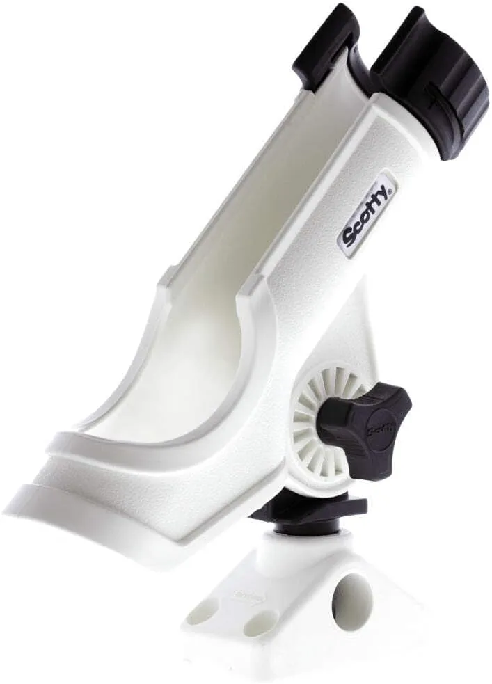 Scotty #230 Powerlock Rod Holder with 241 Side/Deck Mount White One Size