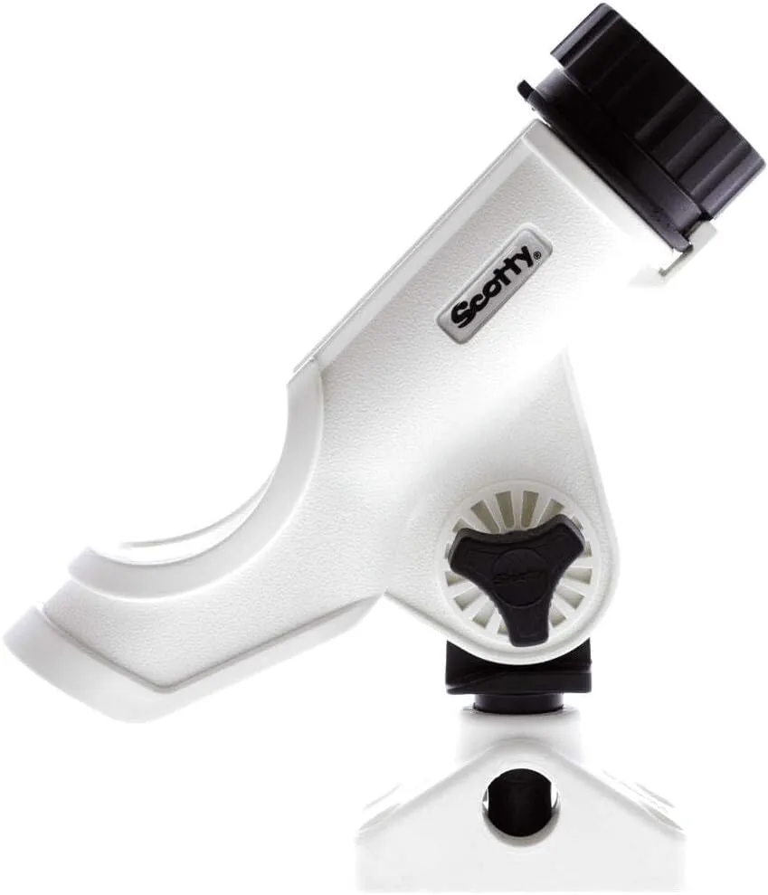 Scotty #230 Powerlock Rod Holder with 241 Side/Deck Mount White One Size