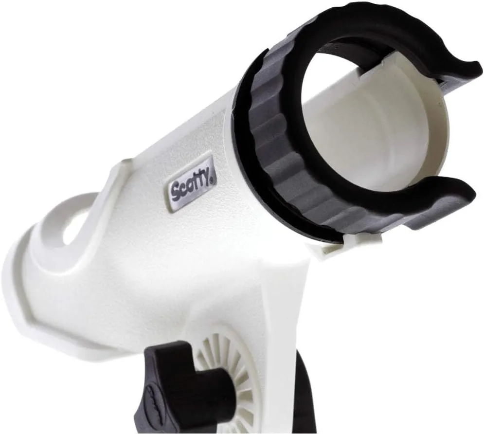 Scotty #230 Powerlock Rod Holder with 241 Side/Deck Mount White One Size