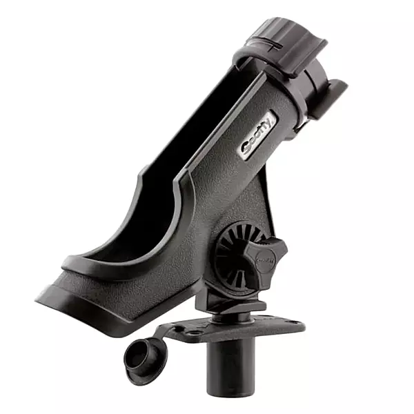 Scotty #231-BK Powerlock Black Rod Holder with #244 Flush Deck Mount