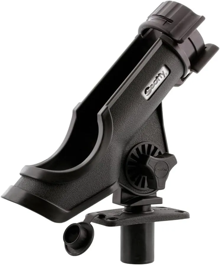 Scotty #231-BK Powerlock Black Rod Holder with #244 Flush Deck Mount