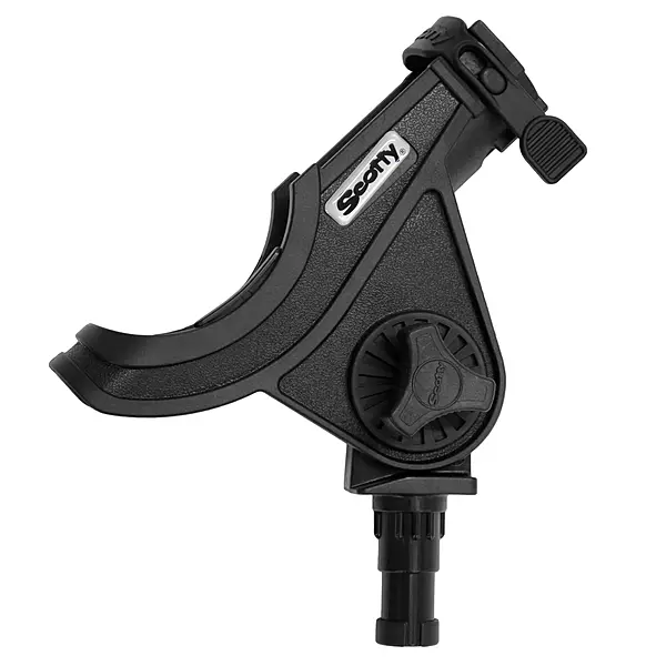 Scotty #279-BK Baitcaster/Spinning Rod Holder Without Mount, Black One Size