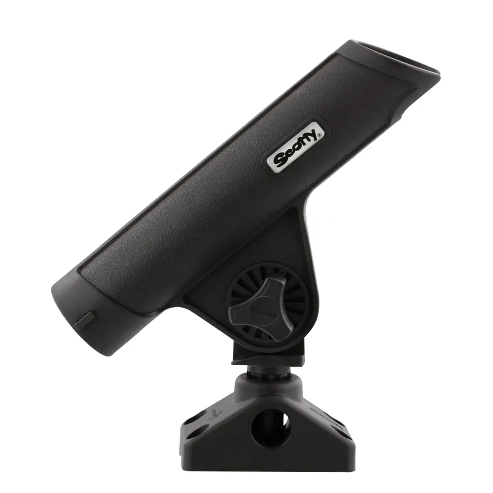 Scotty #350-BK Rodmaster II Rod Holder Black with 241 Side Deck Mount, Small