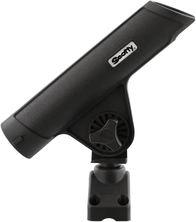Scotty #350-BK Rodmaster II Rod Holder Black with 241 Side Deck Mount, Small