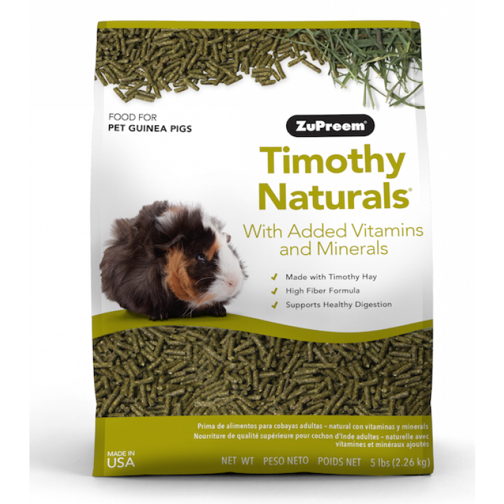 ZUPREEM TIMOTHY NATURALS GUINEA PIG PELLETS 5LB ZUPREEM TIMOTHY NATURALS GUINEA PIG PELLETS 5LB