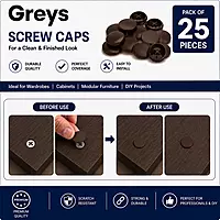 PVC Screw Caps | Dark Brown | Pack of 25