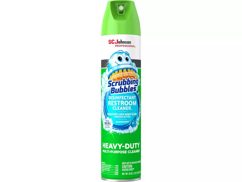 Scrubbing Bubbles Disinfectant Restroom Cleaner Ii, Rain Shower Scent, 25 Oz Aerosol Spray 1 Count (Pack of 1)