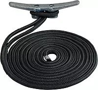 Sea Dog 302112020BK-1 Double Braided Nylon Dock Line, 1/2" x 20' / Black