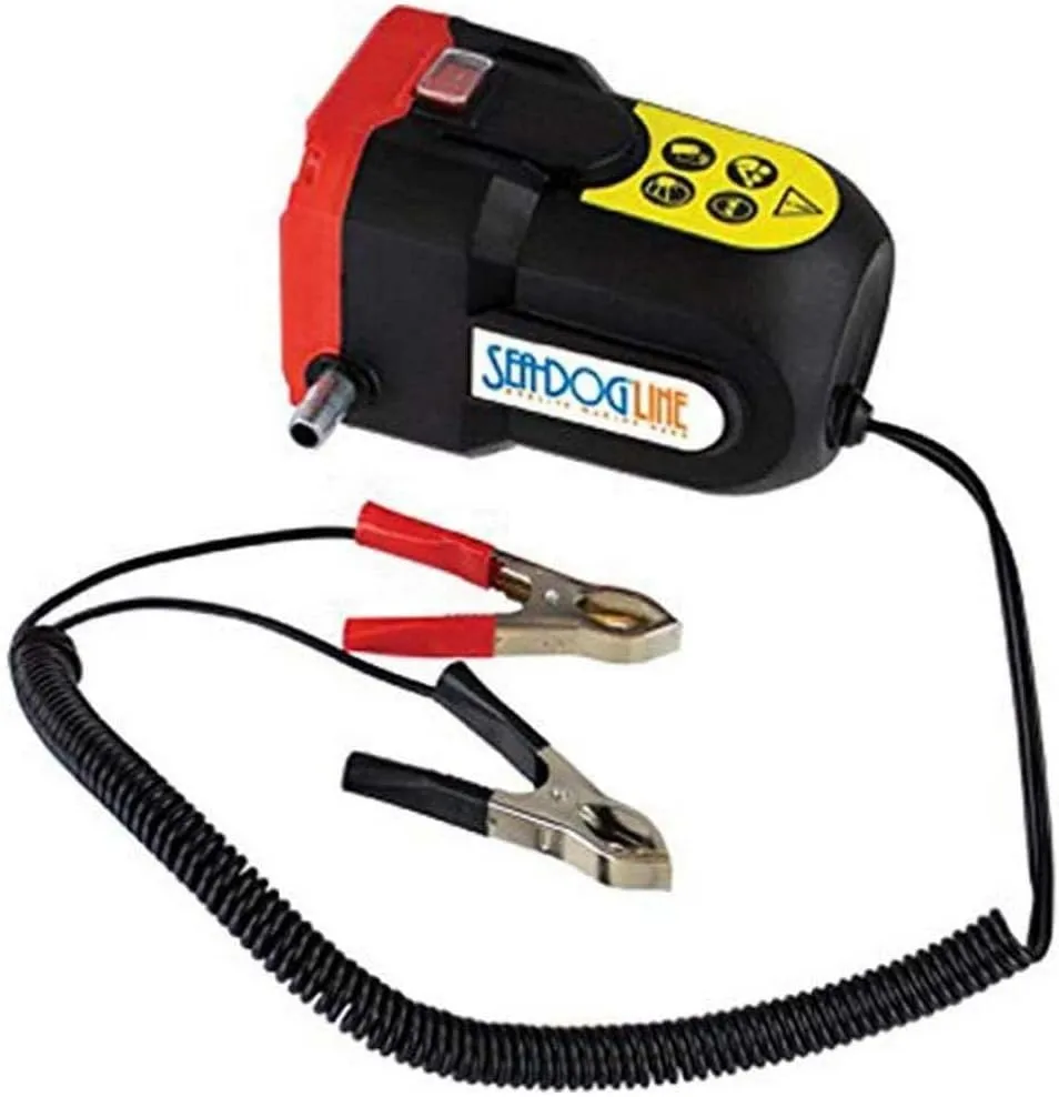 Sea-Dog Oil Change Pump w/Battery Clips - 12V