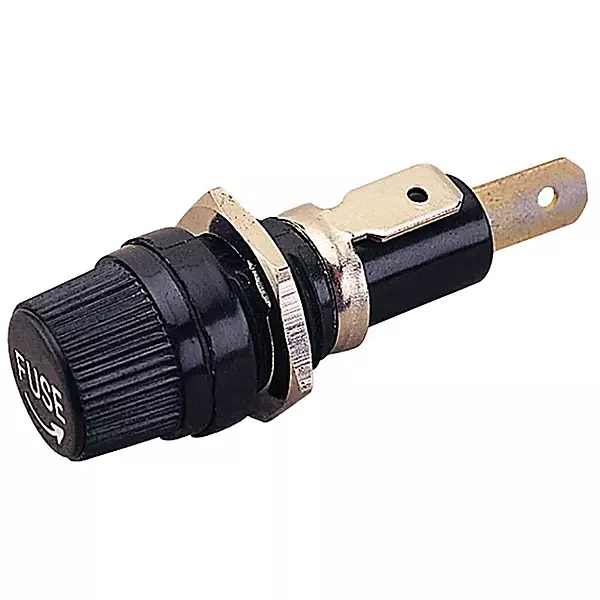 Sea Foam 420503-1 15 Amp Round Fuse Holder with Spade Terminal