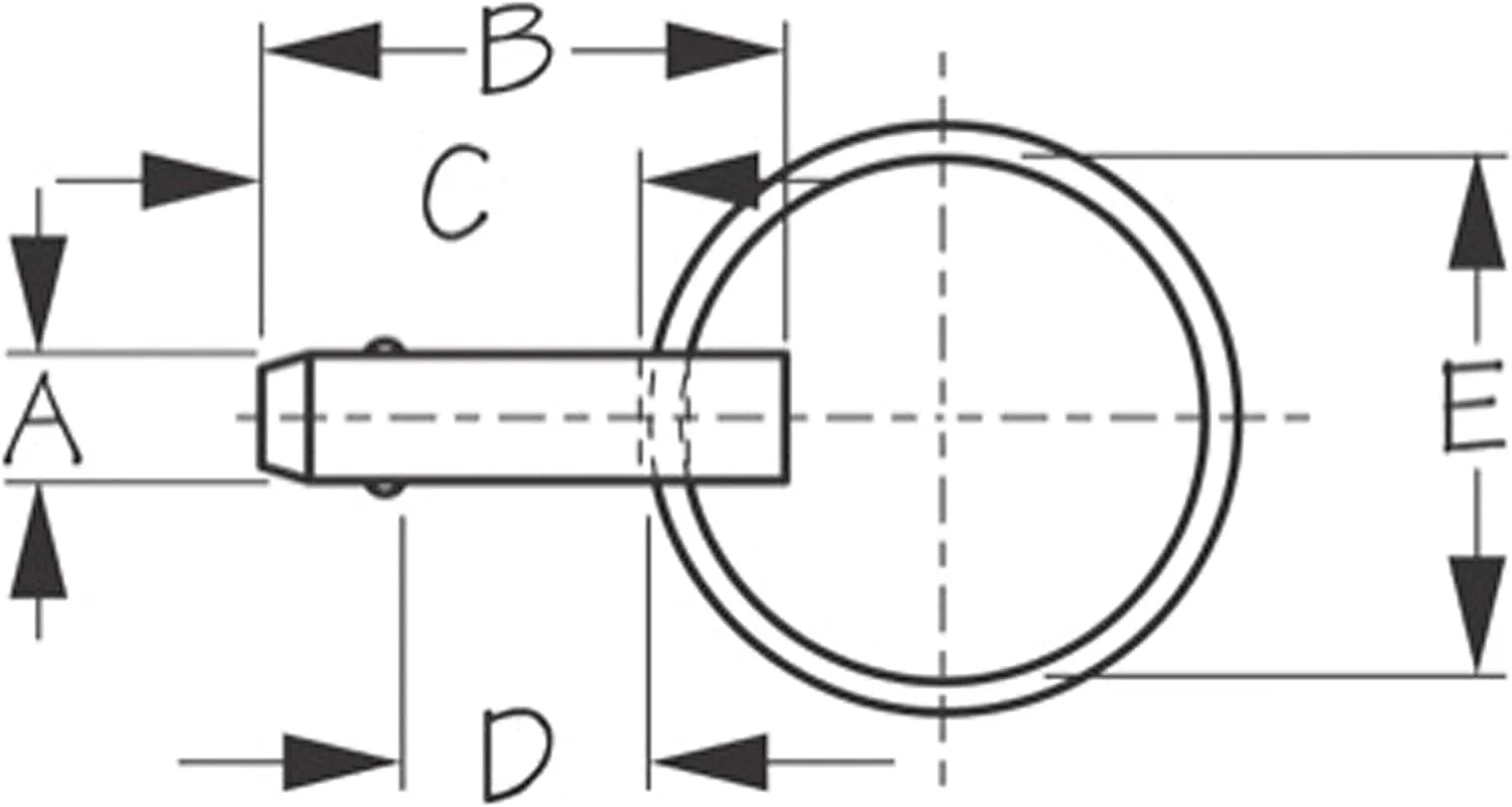 Sea Dog 193415-1 Release Pin, 1/4" x 1-1/2"