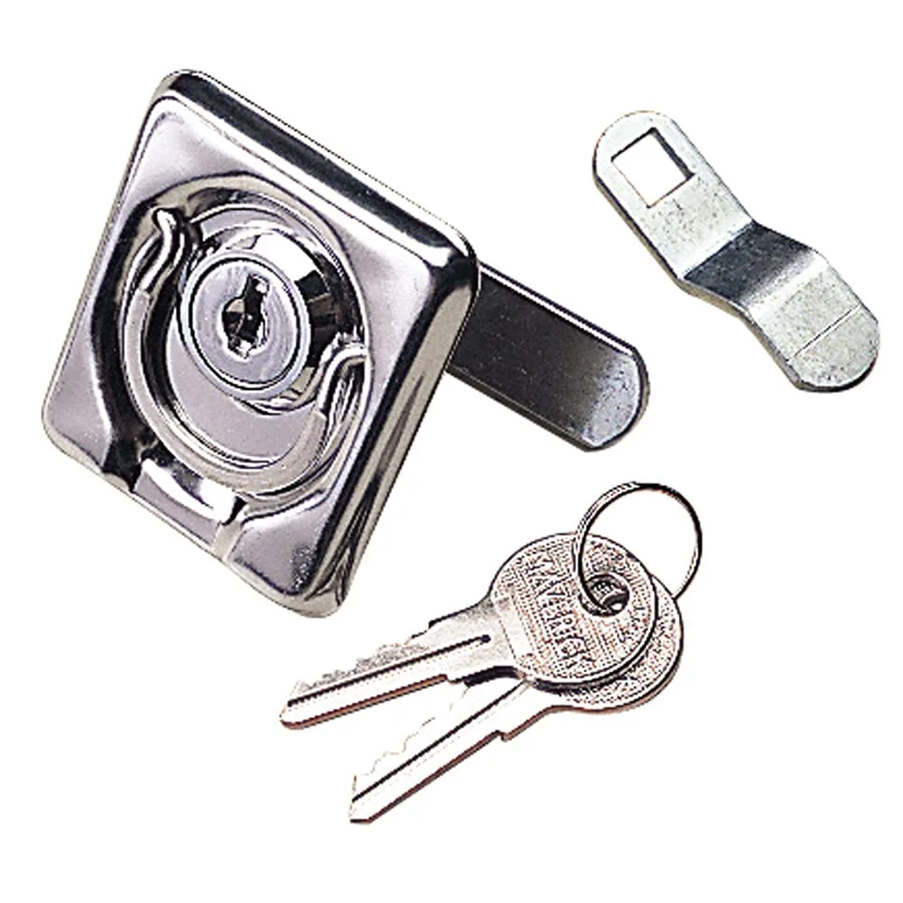 Sea-Dog Surface Mount Locking Ring Pull - Stamped 304 Stainless Steel/Die Cast Zinc Lock
