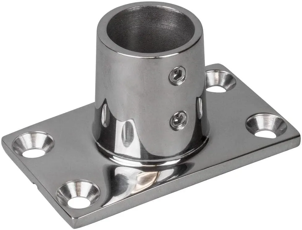 Sea-Dog Rail Base Fitting Rectangular Base 90° - 316 Stainless Steel - 1-11/16" x 3" - 7/8" O.D.