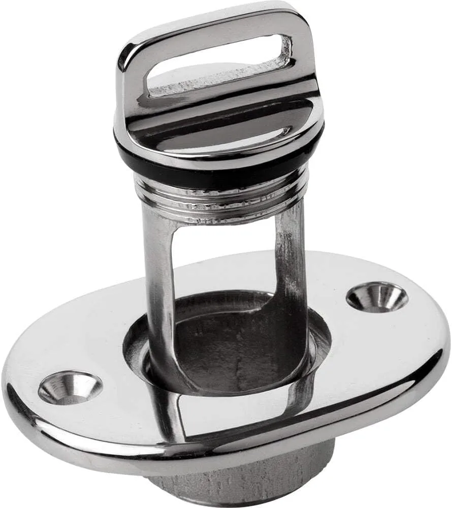 Sea-Dog Oblong Captive Garboard Drain Plug - 316 Stainless Steel [520065-1]