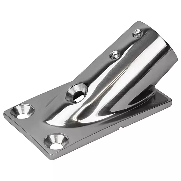 Sea-Dog Rail Base Fitting Rectangular Base 30° 316 Stainless Steel 7/8" OD