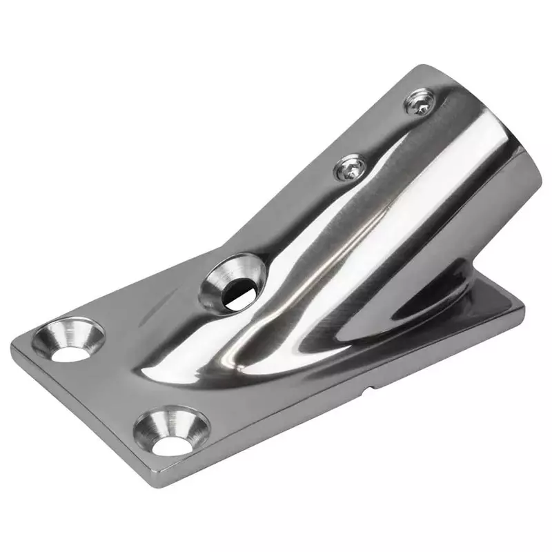 Sea-Dog Rail Base Fitting Rectangular Base 30° 316 Stainless Steel 7/8" OD