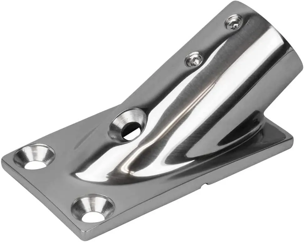 Sea-Dog Rail Base Fitting Rectangular Base 30° 316 Stainless Steel 7/8" OD