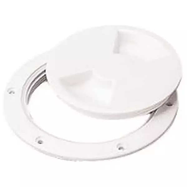 Sea-Dog 337160-1 Screw-Out Deck Plate, 6" - White