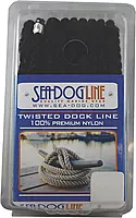 Sea Dog 302110020BK-1 Double Braided Nylon Dock Line, 3/8" x 20' / Black