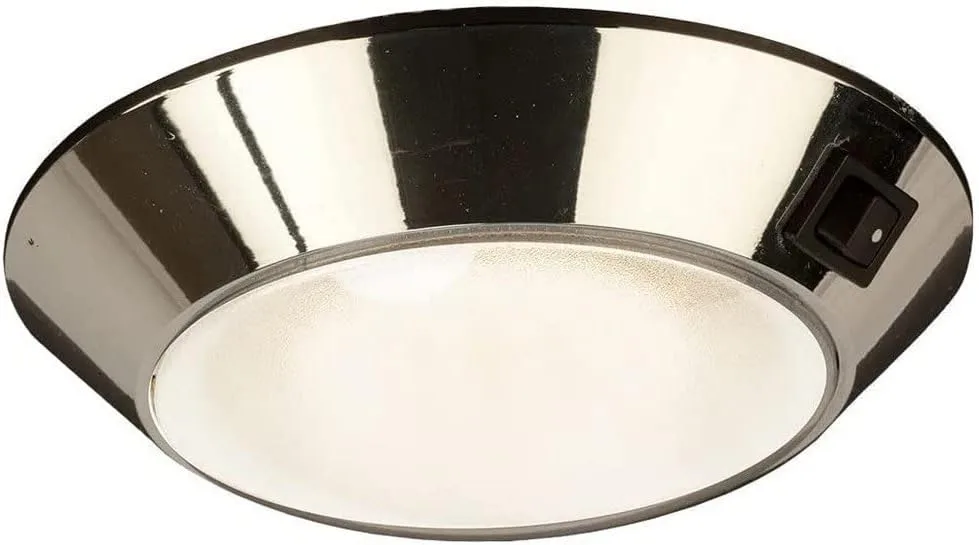 Sea-Dog Chrome Plastic LED Dome Light 4" Day/Night - Clear/Red Bulb