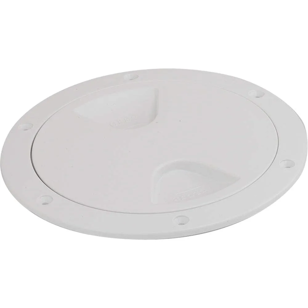 Sea-Dog Screw-Out Deck Plate - White - 5" (2 Pack)