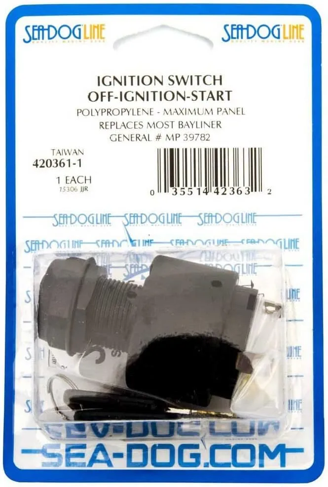 Sea Dog 420360-1 Three Position Ignition Switch, Off-Ign-Start