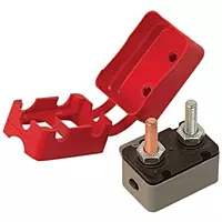 Sea Dog Line 420855-1 Resettable Circuit Breaker with Cover , 50 Amp,black/gray