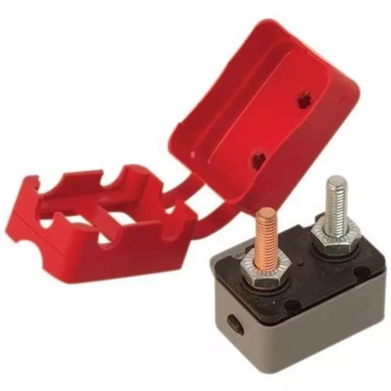 Sea Dog Line 420855-1 Resettable Circuit Breaker with Cover , 50 Amp,black/gray