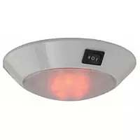Sea-Dog White Plastic LED Dome Light 4" Day/Night - Clear/Red Bulb