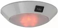 Sea-Dog White Plastic LED Dome Light 4" Day/Night - Clear/Red Bulb