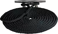 Sea Dog 302112030BK-1 Double Braided Nylon Dock Line, 1/2" X 30' / Black