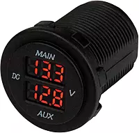 Sea-Dog Round Voltage Meter 5V-15VDC w/Rainbow Dial