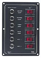 Sea-Dog Aluminum Circuit Breaker Panel - 6 Circuit