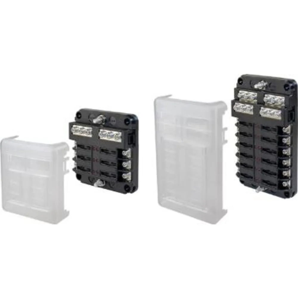 Sea-Dog Blade Style LED Indicator Fuse Block w/Negative Bus Bar - 6 Circuit