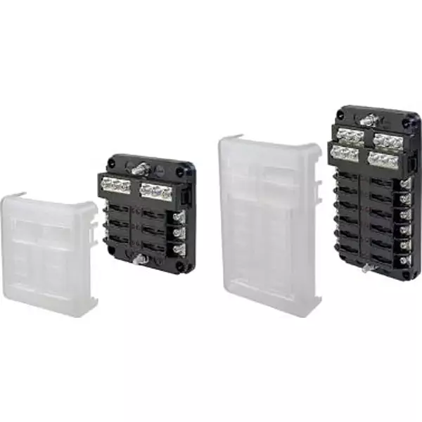 Sea-Dog Blade Style LED Indicator Fuse Block w/Negative Bus Bar - 6 Circuit