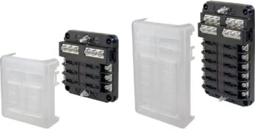 Sea-Dog Blade Style LED Indicator Fuse Block w/Negative Bus Bar - 6 Circuit