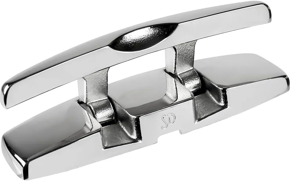 Sea-Dog 6" Rectangle SS Folding Cleat w/Hex Bolts [041136-1]