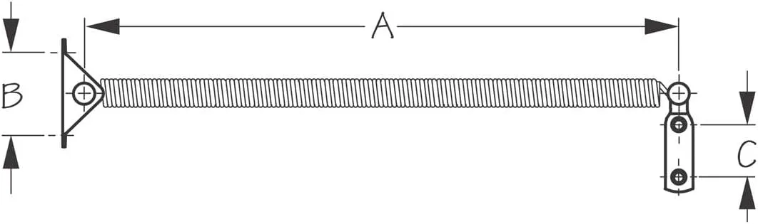 Sea Dog Line 321650-1 Small Hatch Spring, 8-5/8-Inch (3004.6127), Steel