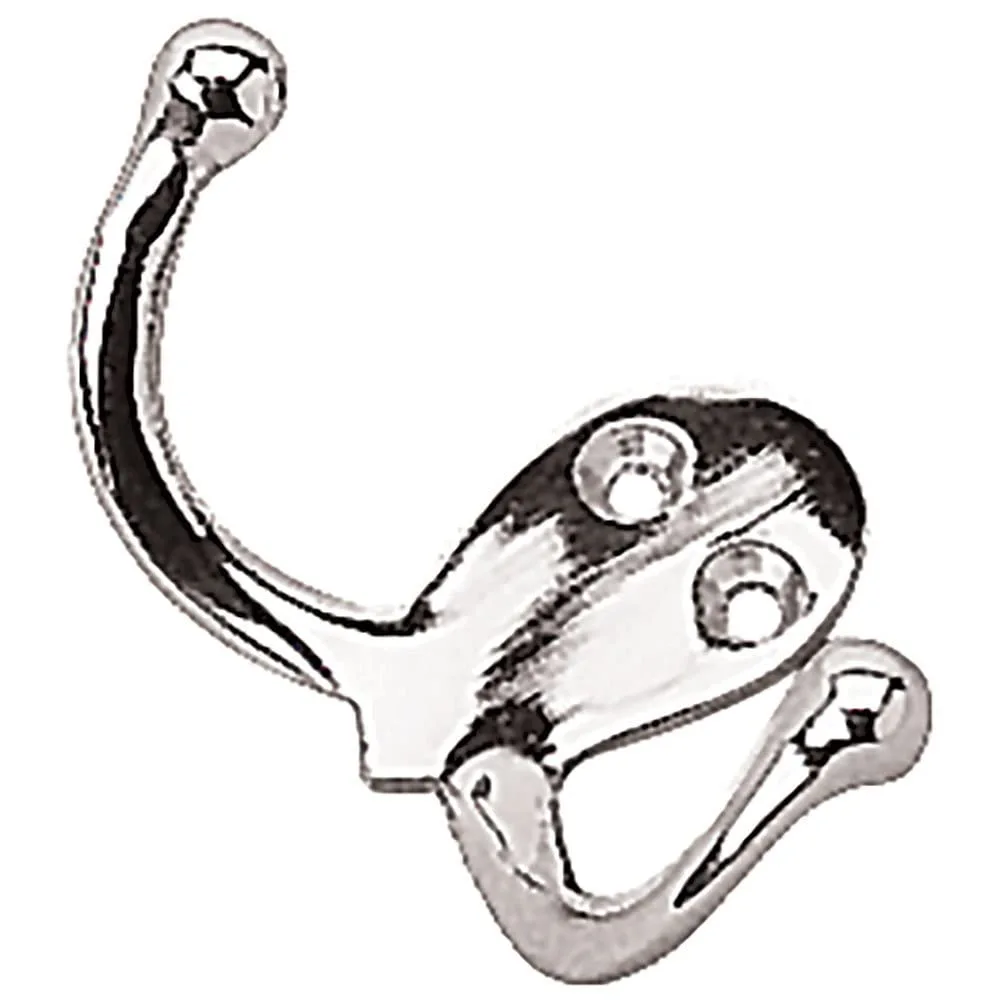 Seadog 6715101 Chrome Brass Double Coat Hook