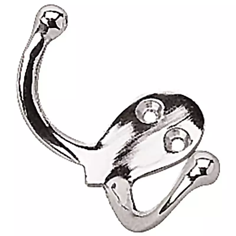 Seadog 6715101 Chrome Brass Double Coat Hook