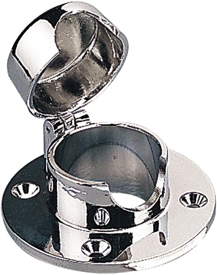 Sea Dog Line Chrome Brass Hinged Chain Deck Pipe Maximum Rope 1 in.
