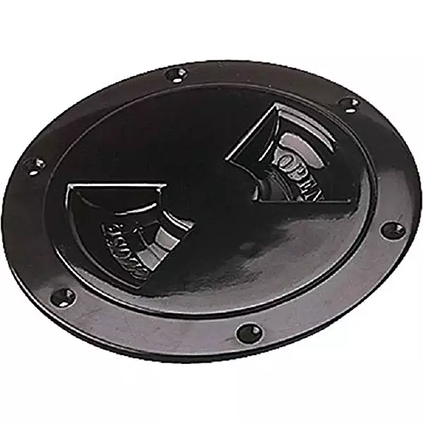 Sea-Dog 337145-1 Screw Out Deck Plate, 4-7/16" / Black One Size