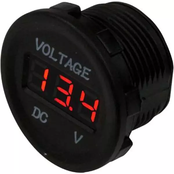 Sea Dog 421615-1 Digital Volt Meter - Round (4V-30V)