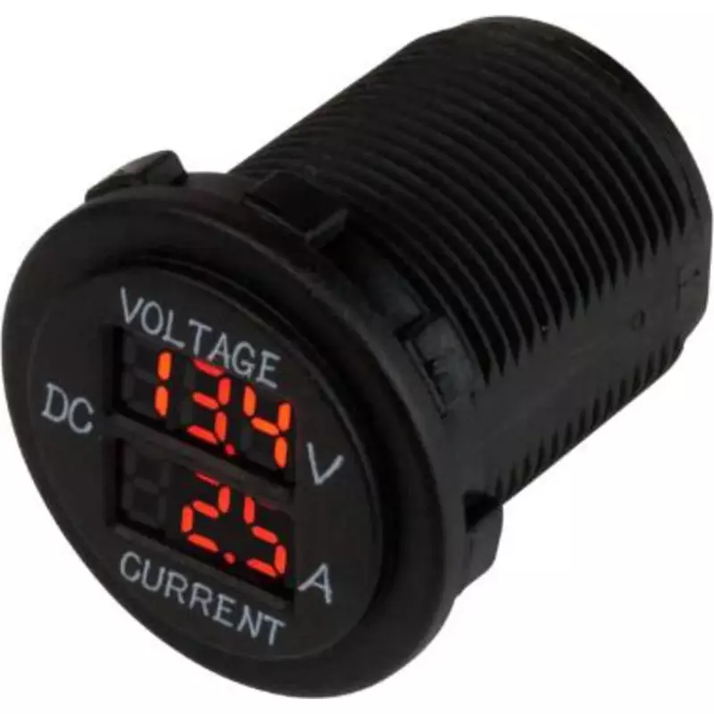 Sea-Dog Digital Volt/Amp Meter - Round (4-30VDC, 0-10A)
