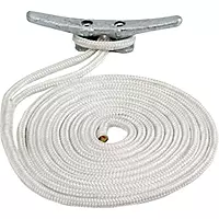 Seadog Line Double Braided Nylon Dock Line, 1/2" x 10', White Braided Dock Line