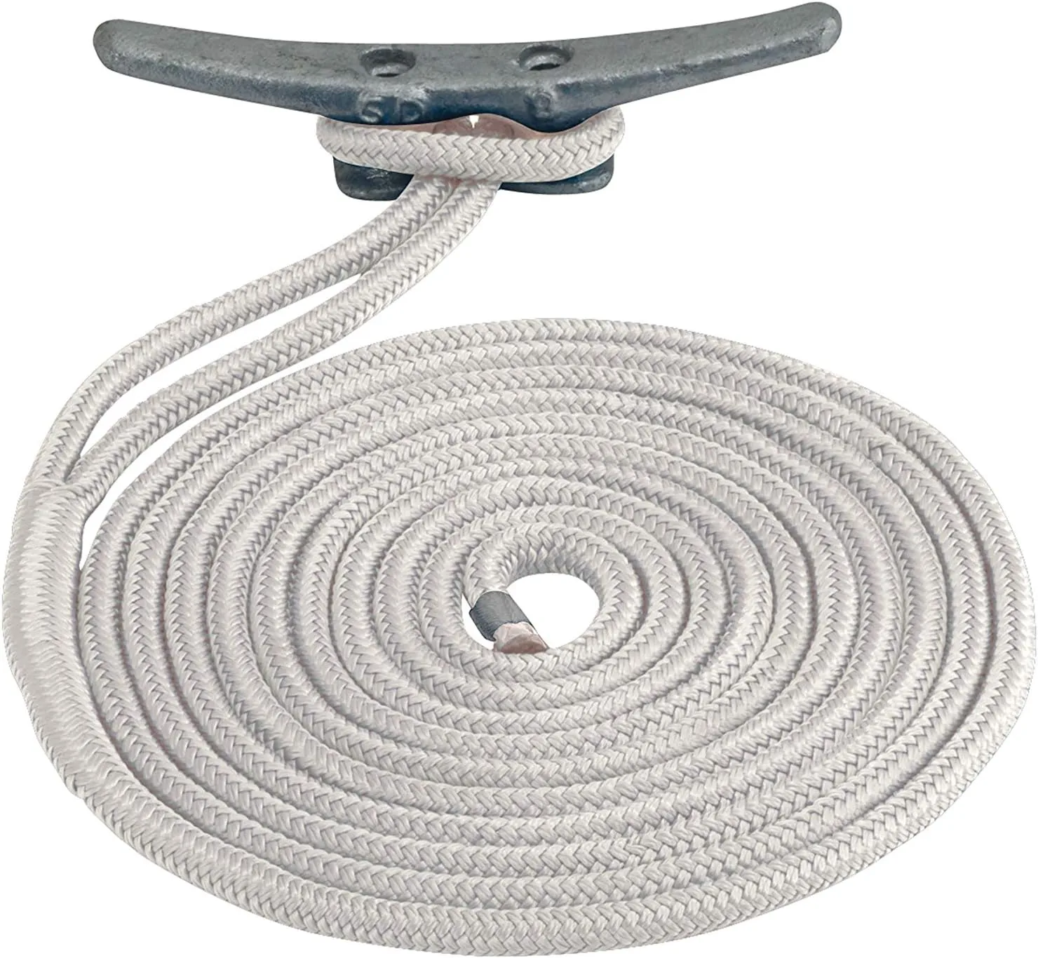 Sea Dog 302110025WH-1 Double-Braided Nylon Dock Line - 3/8" x 25', White