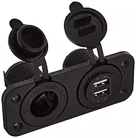 Sea Dog 426505-1 Double USB and Power Socket Panel